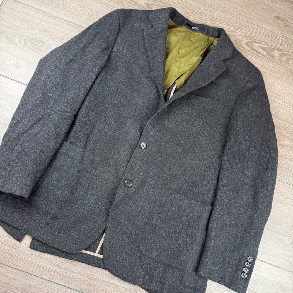 Todd Snyder Mens Sport Coat Sutton Fit Pantex Italian Fabric Gray 40R